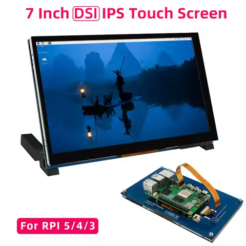 7 Inch DSI Touch Screen for Raspberry Pi 5 4B 3B+ 3B IPS Display 800*480 LCD MIPI CSI Cable With Sta
