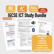 Cambridge IGCSE ICT 0417 A* Softcopy Study Bundle (Notes, Flashcards, Quizcards, Past Papers, Resour