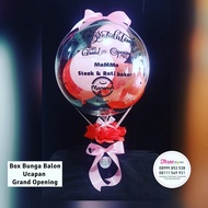 box bunga balon / hadiah ucapan grand opening / hadiah ucapan opening