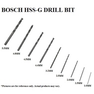 [1.0MM/1.5MM/2.0MM/2.5MM/3.2MM/4.4MM/4.5MM/4.8MM/5.5MM] BOSCH HSS-G DRILL BIT