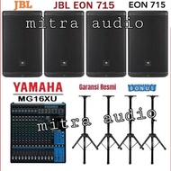 Paket sound system karaoke JBL 15 inch mixer yamaha mg 16 xu Original