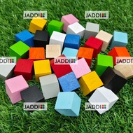 JADDI COLOR Cube 1.5x1.5x1.5 2x2x2/ 2.5x2.5x2.5/ 3x3x3/ 3.5x3.5x3.5 cm Educational wooden Cube block