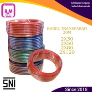 Transparent Cable 2 x30 2x50 2x80 2x120 30 Y (20M FULL) Stranded Per Roll 2line/audio speaker cable
