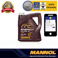💯Original MN7906-4 MANNOL ENERGY ULTRA JP 5W20 FULL SYNTHETIC ENGINE OIL 4Liter