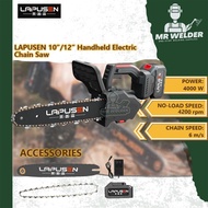 Lapusen 12" Cordless Chainsaw Rechargeable Chainsaw | Electric Purning Saw Mini Chainsaw Gergaji Kay