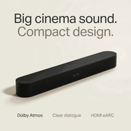 Sonos Beam (Gen 2) Compact Smart TV Soundbar with Dolby Atmos - Black,White