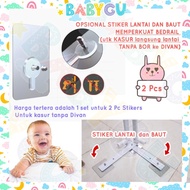 STIKER baby BEDRAIL LANGSUNG KE LANTAI kasur tanpa divan tempat tidur