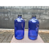 Glass Bottle Blue Solar Water Hooponopono Blue Bottle New