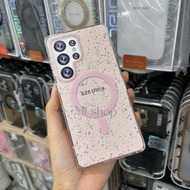 Popphone Mobile Phone Case Magnetic Glitter Clear For Samsung Galaxy S24Ultra S25Ultra i15promax i16