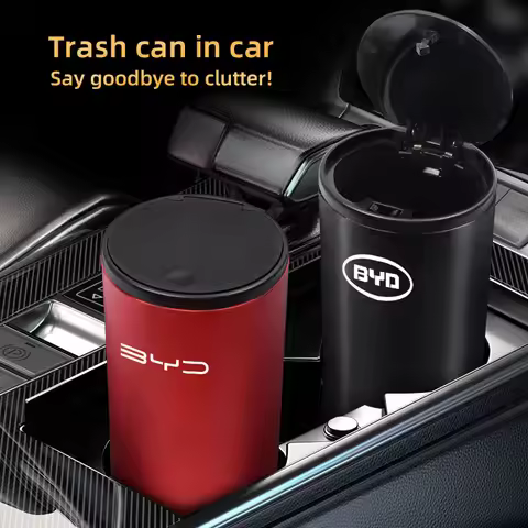 Car Interior Trash Can Organizer Storage Bag Garbage Bin Ashtray For BYD Qin Tang U8 F3 E6 Atto3 Yua