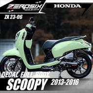 Decal Sticker Full Body POLOS Motor Honda Scoopy Fi Lama Dekal Setiker Striping Scoopy 2013 2014 2015 2016 Variasi Motor Skotlet Polos