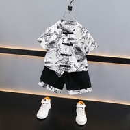Boy Set Children Baby Chinese Tang Hanfu Two-Piece Set Little Boy Boy Handsome National Children