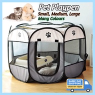 ✅[SG] Pet Foldable Playpen/ Portable Folding Pet Tent/ Foldable Dog House/ Octagonal Breathable Cage Tent/  Foldable Pet Dog Cat Tent/ Pet Fence