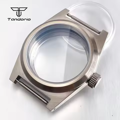 Stainless Steel 20BAR Waterproof AR Sapphire Brushed 38mm Dive Watch Case Transparent Back Fit NH35 