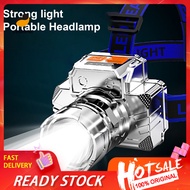 <costless> 1 Set Fishing Miner Lamp High Brightness Rechargeable Smart Battery Display Illumination 