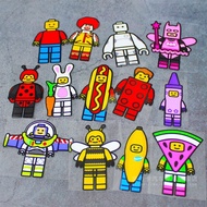 X x-Lego Building Block Man Unique Creative Cartoon Car Sticker Electric Vehicle Motorcycle Reflecti