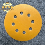 Round sandpaper-disc sandpaper-round sandpaper 5" (125mm) 8-hole yellow sand grain P40-P600