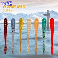 YVE 10PCS Soft Bait, Smell Micro Worm Bait, Pesca 48mm 0.5g Mini Artificial Bait Rockfishing