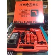 [Promo] Mesin Bor Baterai Cordless Drill Maktec Mt 066 Sk2