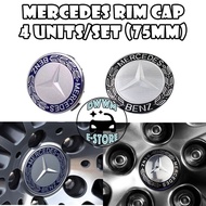 4pcs 75mm Mercedes Rim Wheel Center Cap Black Blue Car Styling Hub Covers Badge Mercedes Benz W203 W204 W205 W211 W213