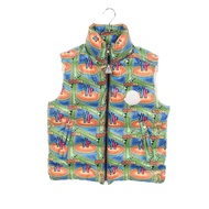 【二手】 MONCLER GENIUS 2 羽絨背心，MONCLER 1952 全印花圖案，1A50100，尼龍背心，男士，二手 A