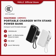 iWALK CCC MacroGo 30W Portable Charger with Stand 10000mAh – Fast Charging Power Bank (UBM001)