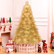 (WY) GSE GOLD TREE Christmas Tree 120cm 150cm 180cm 210cm 4Ft 5Ft 6Ft 7Ft Metal Stand ( GOLD TREE ) Fas