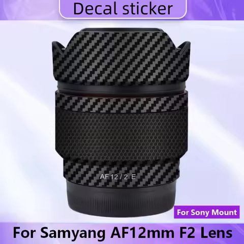 For Samyang AF 12 F2 E Lens For Sony Mount Decal Skin Vinyl Wrap Film Lens Protective Sticker AF12 A