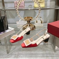 <[CDATA[Square Buckle Hollow High Heels - Sizes 35-39]]>