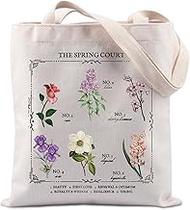 Lywjyb Birdgot The Spring Court Tote Bag Fantasy Novel Gift SJM Gift ACOTAR Gift for SJM Fans