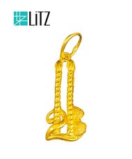 LITZ 916 (22K) Gold Candle Pendant 蜡烛吊坠 CGP0169 (1.39g+/-)