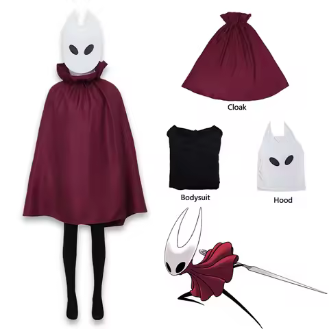 Hot Game Hollow Knight Silksong Hornet Cosplay Costume Hornet Red Cape Costume for Cosplay Knigh for