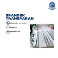 Spandek Polycarbonate Transparan Panjang 6 Meter Spandeck Spandex Polikarbonat
