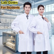 Lab Gown Lab Coat Laboratory White Coat Unisex Long Sleeve For Students Doctor Clothes Lab Coat