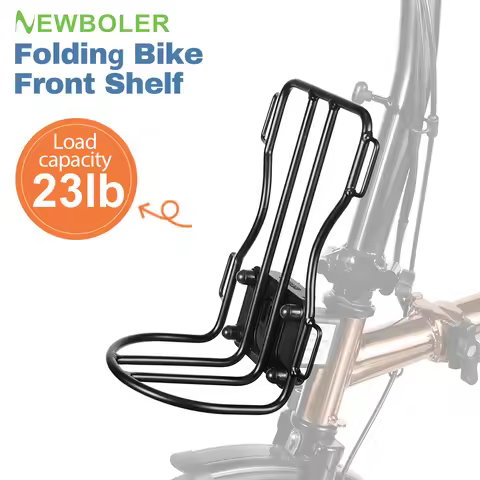 NEWBOLER Metal Front Rack for Brompton Bike Bag Front Lightweight Shelf Luggage Rack Bicycle Accesso