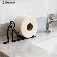 OKCATZONE Minimalist 3D Printing Roll Paper Holder Funny Stick Man Toilet Tissue Holder Practical Ba