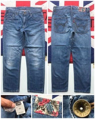 Edwin​ Jeans​👖กางเกง​ยีนส์​ขา​กระบอกผ้านุ่มมันๆเอว34ยาว38ปลา​ยขา​7