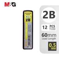 Mechanical Pencil Contents 2B M&G ASL60076 Hi-Polymeric Leads per tube contains 12 Leads Refill Mech