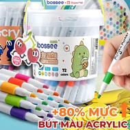Diy Round Nib Acrylic Maker Set on Many Materials, Bossee High Coverage Overlay Color Maker Pen