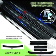 Navara Car Door Protector Sticker 3D Door Sill Plate Guard Nissan Navara Anti-Scratch Sticker For Car Door Floor