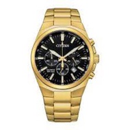 Citizen AN8173-51E AN817351E AN8173 Quartz Chronograph Black Analog Gold Tone Men's Casual Watch
