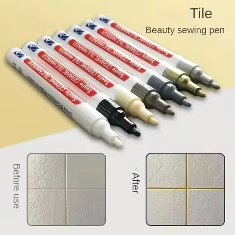 Waterproof Ceramic Tile Grout Marker, Mold-Resistant Seam Pen for Kitchen & Bathroom Wall and Floor 