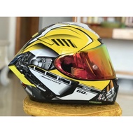 Free Visor SHOEI X14 Yamaha R1 R1m Yellow Japan 60th Anniversary Motorcycle Motor Motorsikal Riding 