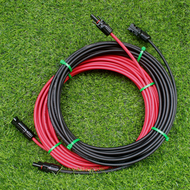 สายไฟโซล่าเซลล์ 4mm. (สายหัวMC4 2คู่ ) สำหรับชุดนอนนา สีแดงกับสีดำ 2 เส้น พร้อมหัว MC4 2 คู่ สาย 5