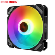 #N/A - COOLMOON靜月RGB風扇 12cm機箱風扇 內發光靜音台式電腦散熱風扇（靜月RGB風扇【搭配控制器用】）#Q901028995