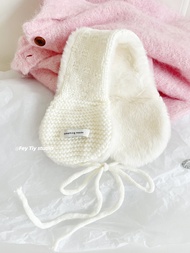 Feytiy Vintage Girl Knitted Plush Ear Muffs Order Model Winter Warm Ear Protection Soft Cozy Ear Cov