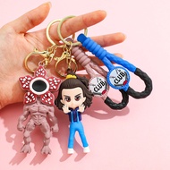 Stranger Things Merchandise Keychain Set Demogorgon Eleven Dustin Metal Charms Bag Hanger Backpack
