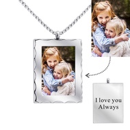 Valentine's Day Rectangular Necklace Necklace Female Photo Frame New Style Private Color Print Gift 