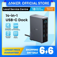 Anker Prime 14-in-1 Docking Station 160W Fast Charger Dual HDMI 4K Display Desktop Multi Plug A83B6