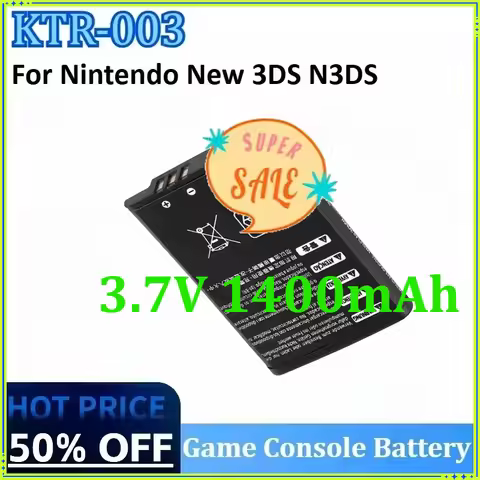 For Nintendo 3DS N3DS New 3DS High Quality Rechargeable Batteries New KTR-003 3.7V 1400mAh Replaceme
